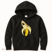 Banana Shark Banana Themed Party Shark Themed Party Kids Hoodie thumb 0