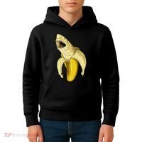 Banana Shark Banana Themed Party Shark Themed Party Kids Hoodie thumb 4