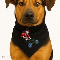 BMX Santa USA-Made Doggie Bandana thumb 1