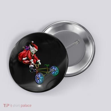 BMX Santa Button