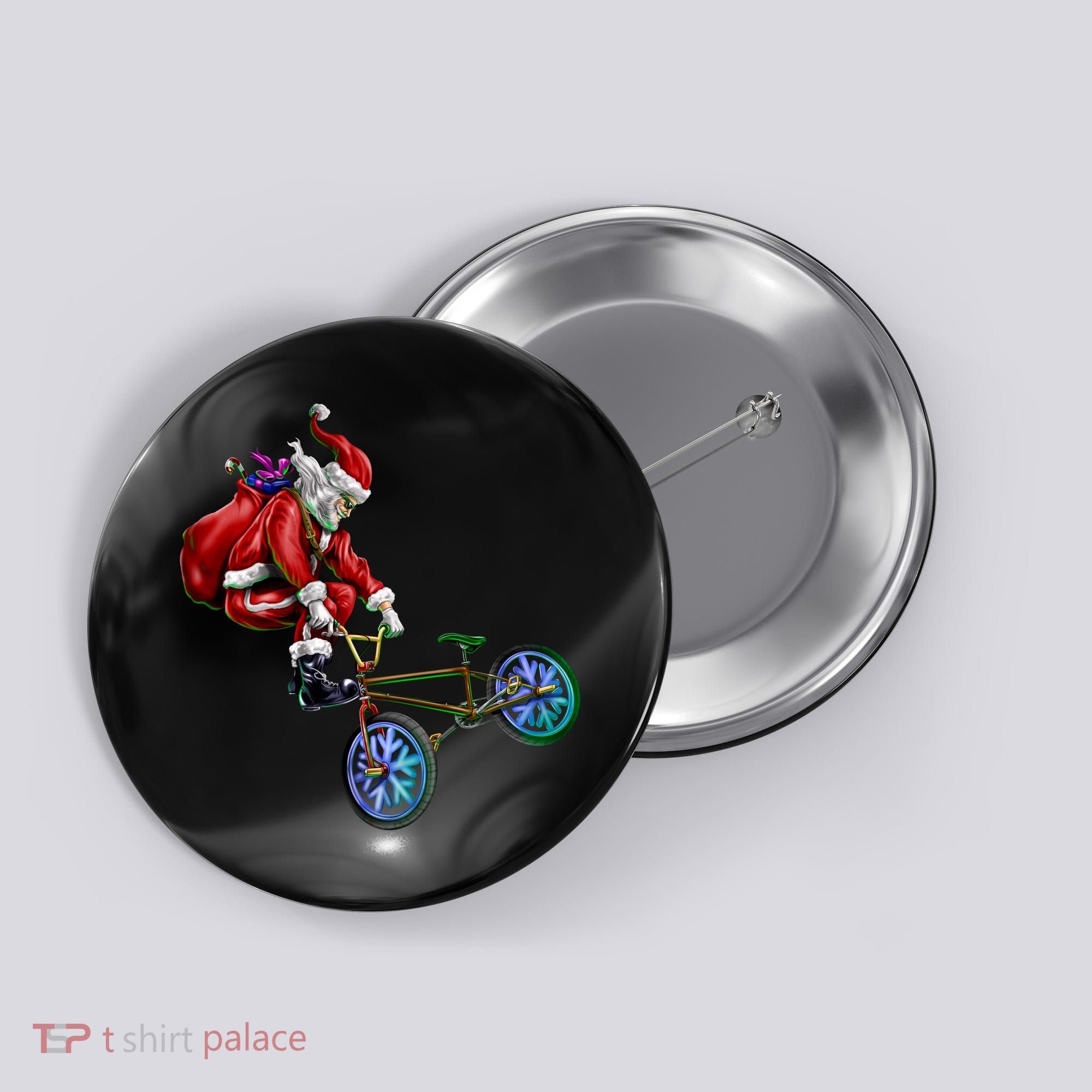 BMX Santa Button