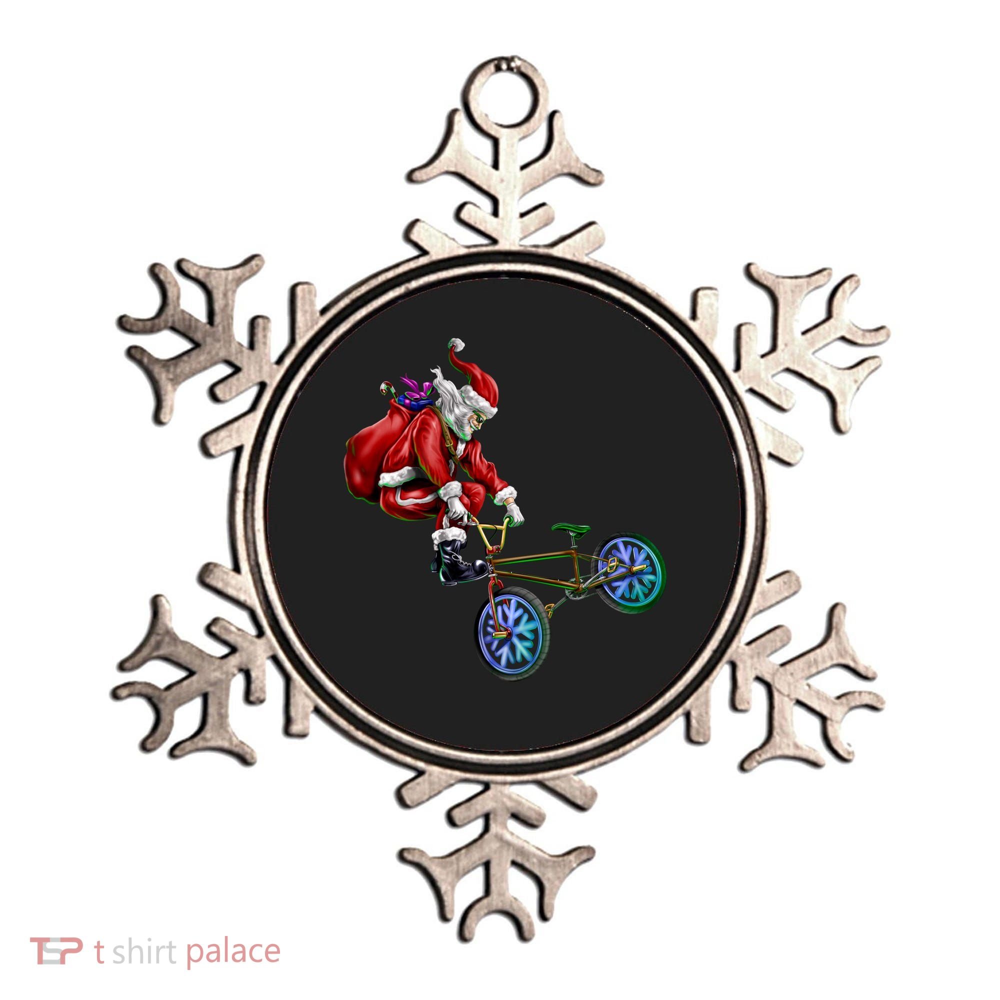 BMX Santa Ornament