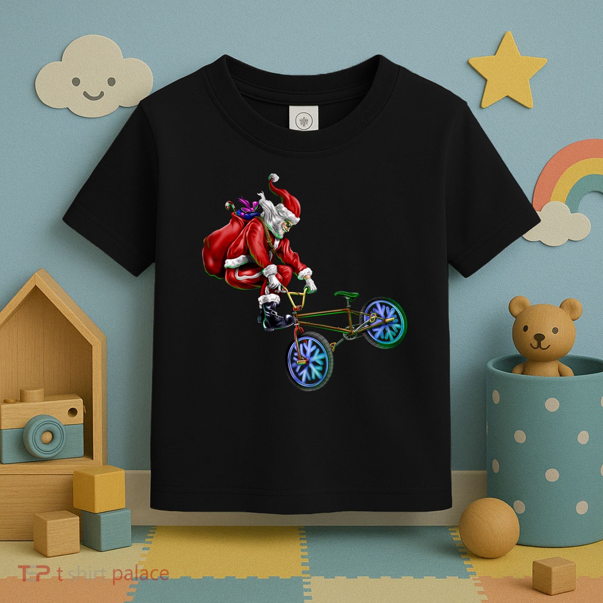 BMX Santa Toddler T-Shirt