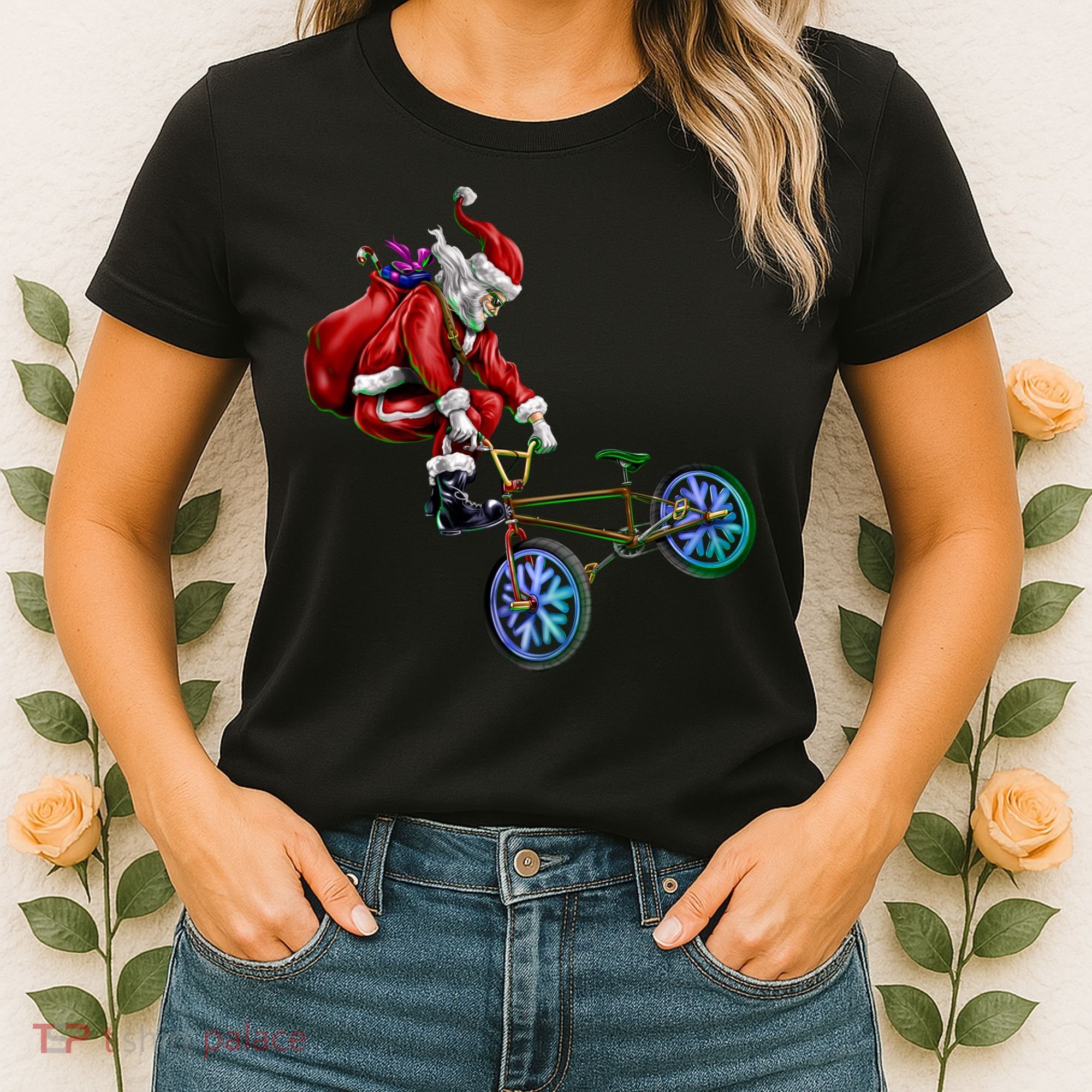 BMX Santa Women's T-Shirt