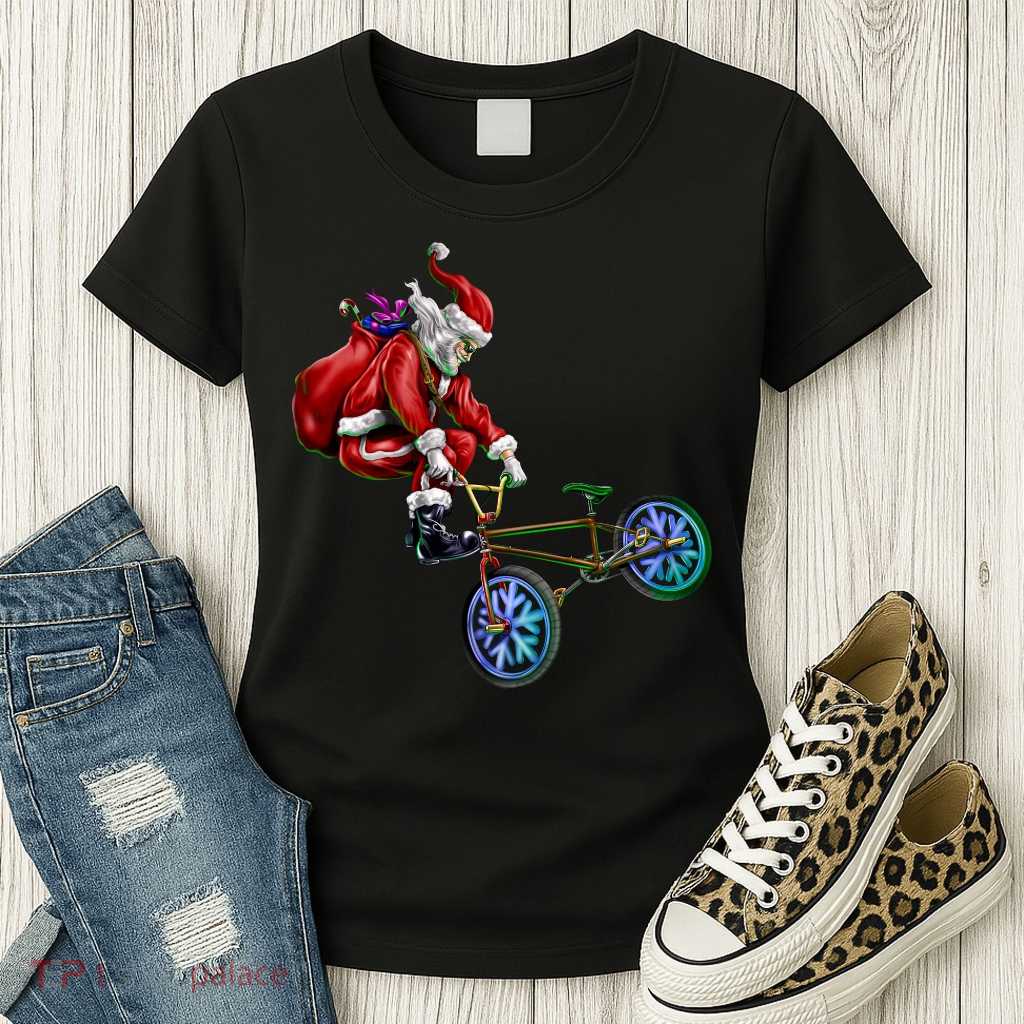 BMX Santa Women's T-Shirt