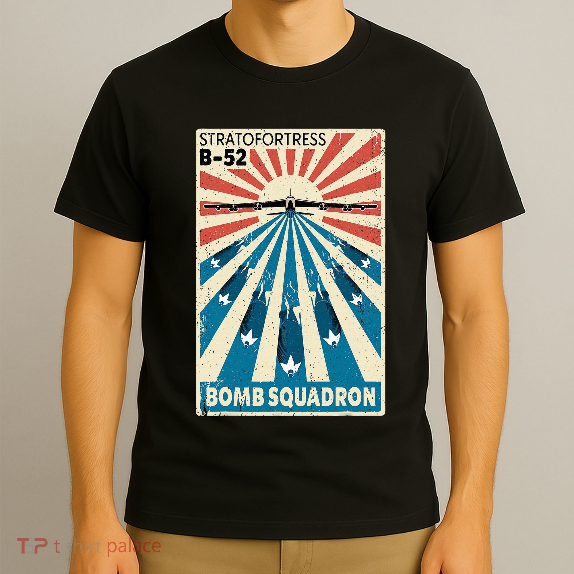 B52 Stratofortress Bomber Vintage Bomb Squadron Poster T-Shirt