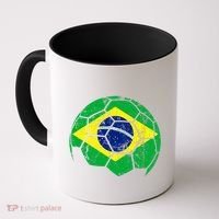 Brazil Soccer Ball Flag Jersey Coffee Mug thumb 0
