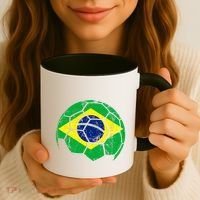 Brazil Soccer Ball Flag Jersey Coffee Mug thumb 3