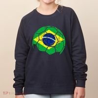 Brazil Soccer Ball Flag Jersey Women's Sweatshirt thumb 0