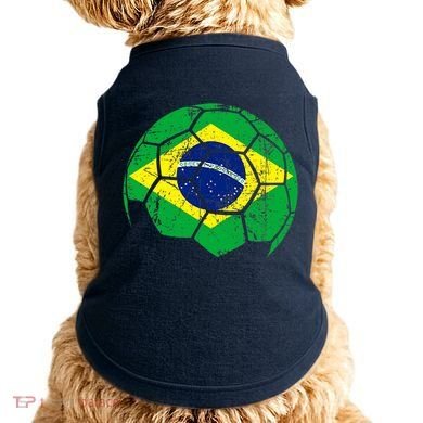 Brazil Soccer Ball Flag Jersey Doggie Tank