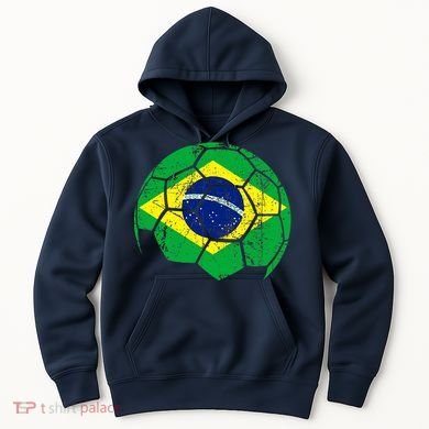 Brazil Soccer Ball Flag Jersey Hoodie