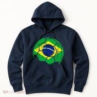 Brazil Soccer Ball Flag Jersey Hoodie thumb 0