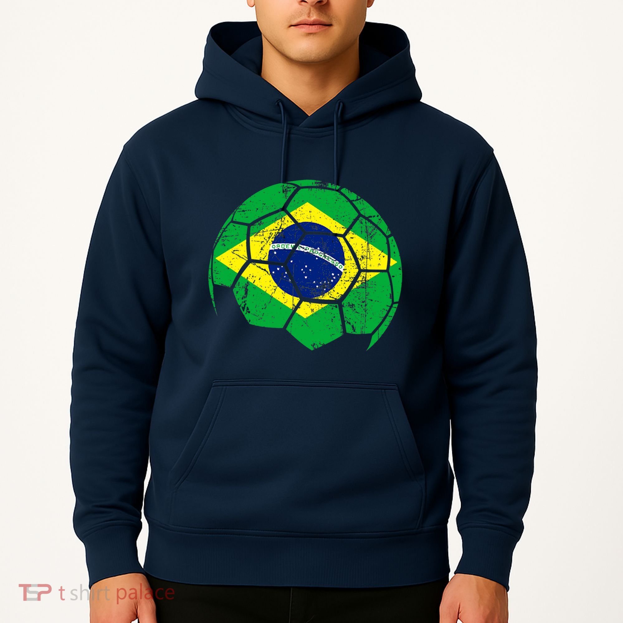 Brazil Soccer Ball Flag Jersey Hoodie
