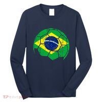 Brazil Soccer Ball Flag Jersey Long Sleeve Shirt thumb 0