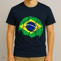 Brazil Soccer Ball Flag Jersey T-Shirt thumb 3