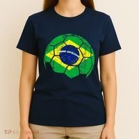Brazil Soccer Ball Flag Jersey T-Shirt thumb 4
