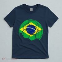 Brazil Soccer Ball Flag Jersey T-Shirt thumb 5