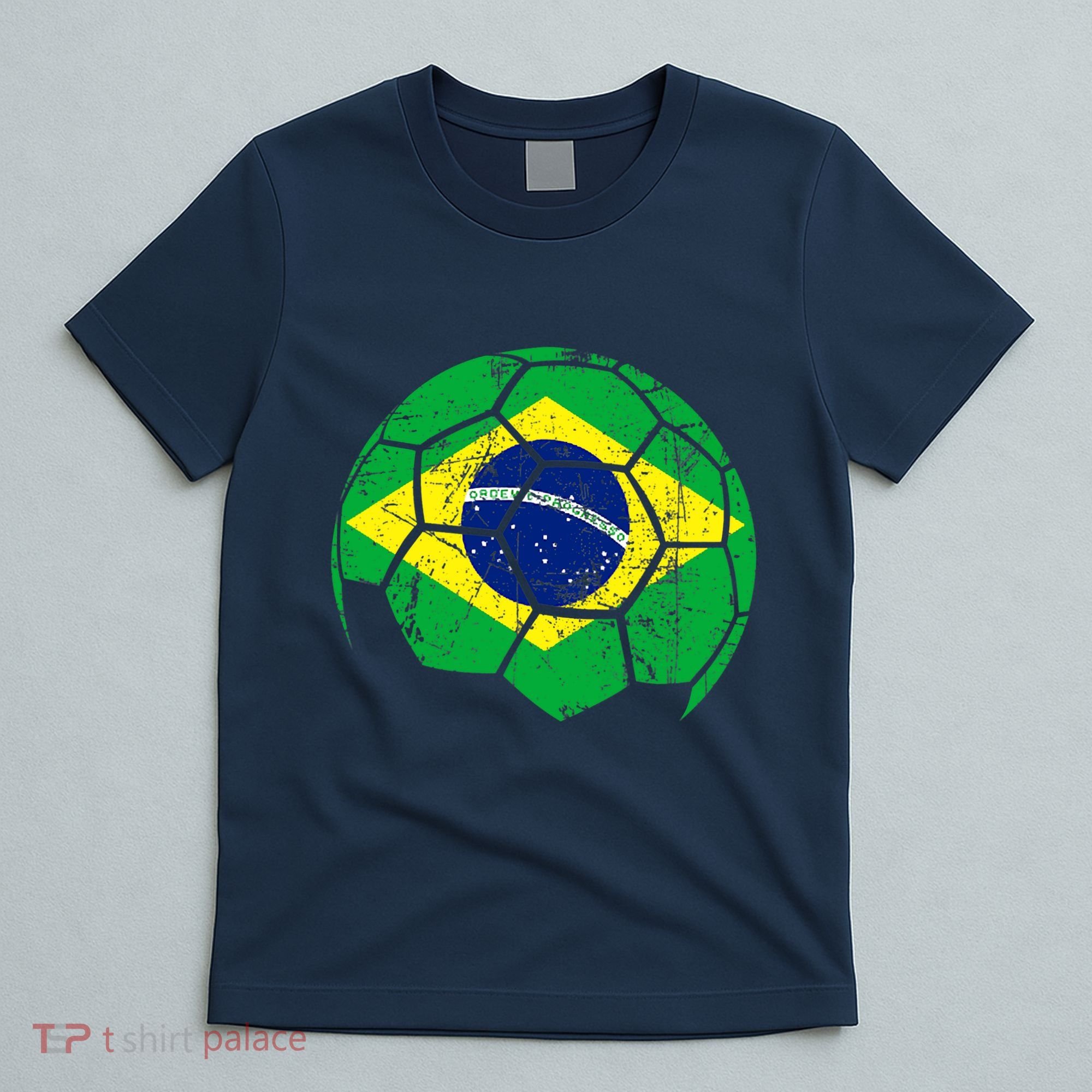 Brazil Soccer Ball Flag Jersey T-Shirt