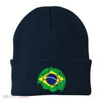 Brazil Soccer Ball Flag Jersey Beanie thumb 0