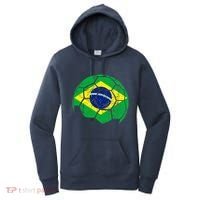 Brazil Soccer Ball Flag Jersey Women's Hoodie thumb 0