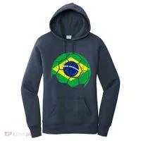 Brazil Soccer Ball Flag Jersey Women's Hoodie thumb 0
