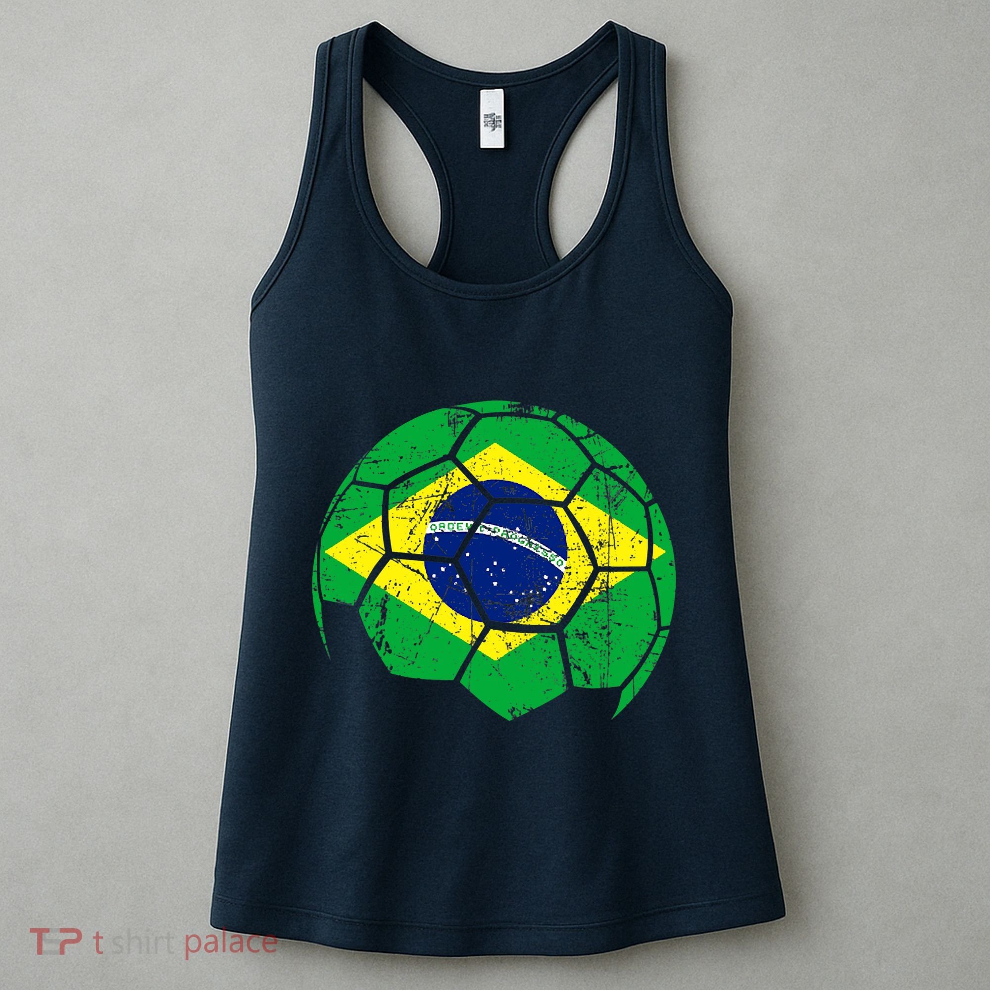 Brazil Soccer Ball Flag Jersey Women's Tank Top