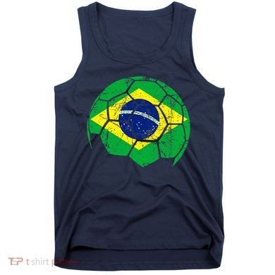 Brazil Soccer Ball Flag Jersey Tank Top
