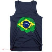 Brazil Soccer Ball Flag Jersey Tank Top thumb 0