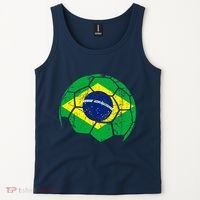 Brazil Soccer Ball Flag Jersey Tank Top thumb 2