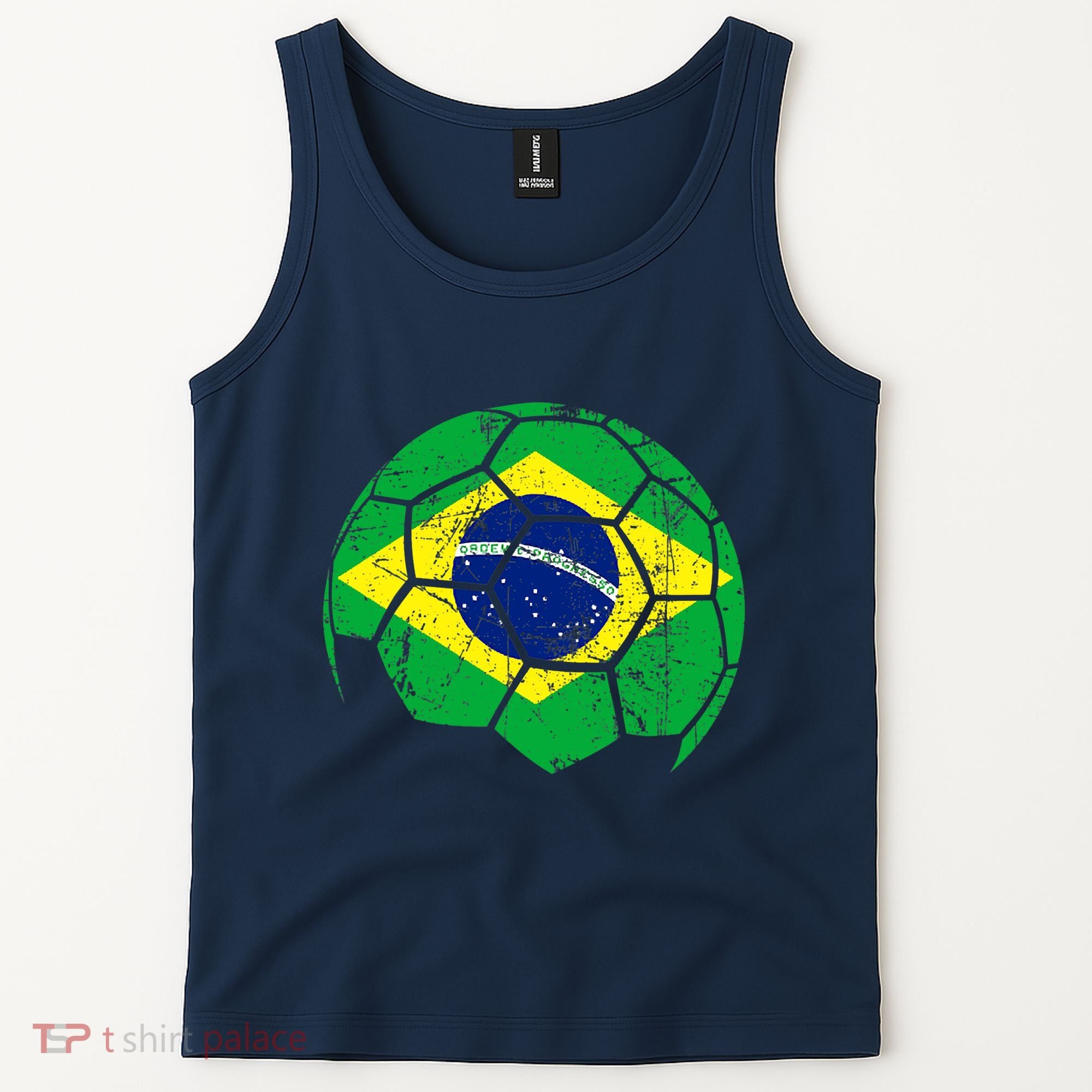 Brazil Soccer Ball Flag Jersey Tank Top