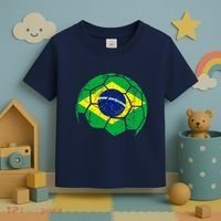 Brazil Soccer Ball Flag Jersey Toddler T-Shirt thumb 3