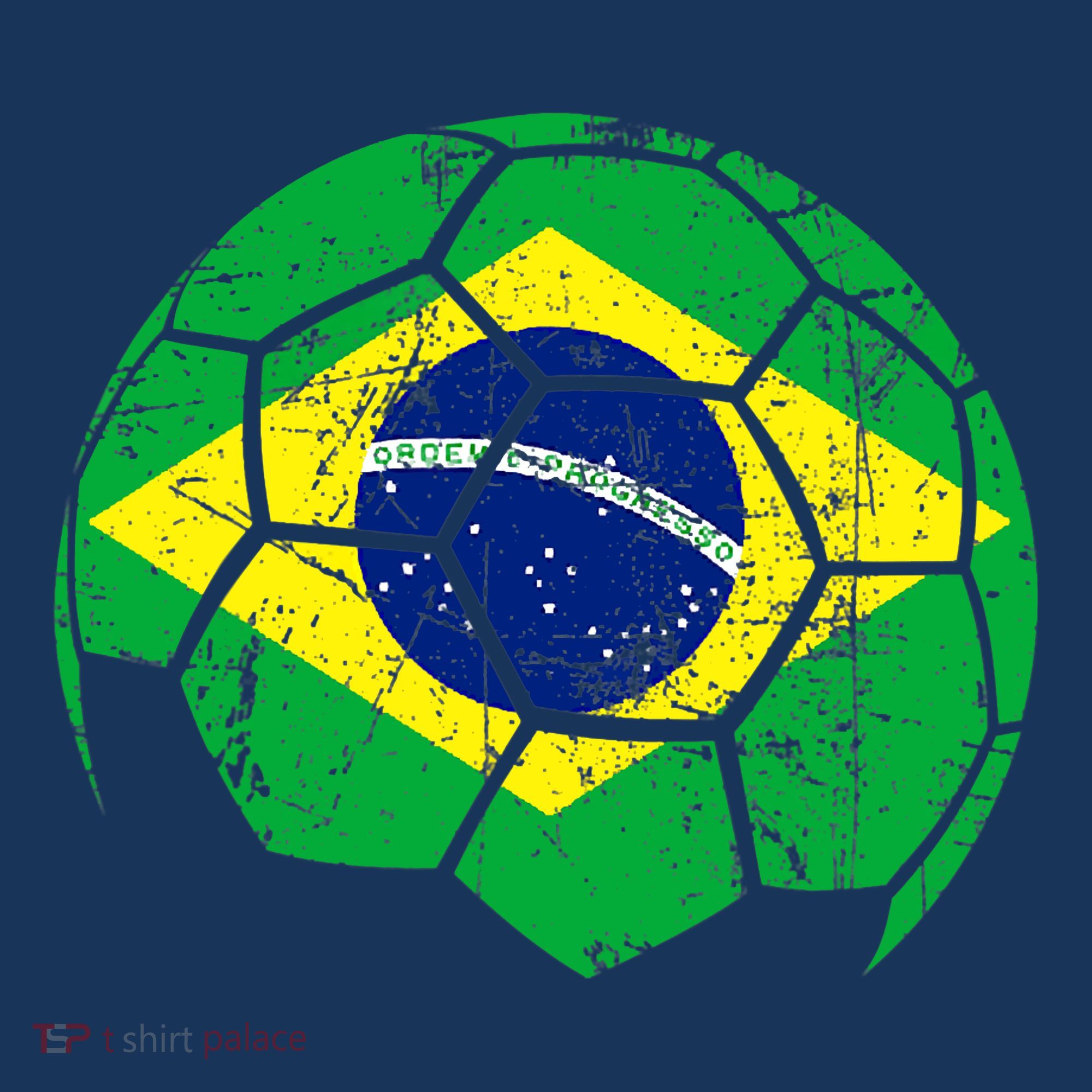 Brazil Soccer Ball Flag Jersey Toddler T-Shirt