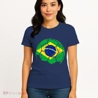 Brazil Soccer Ball Flag Jersey Women's T-Shirt thumb 4