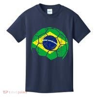 Brazil Soccer Ball Flag Jersey Kids T-Shirt thumb 0