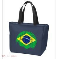 Brazil Soccer Ball Flag Jersey Tote Bag thumb 3