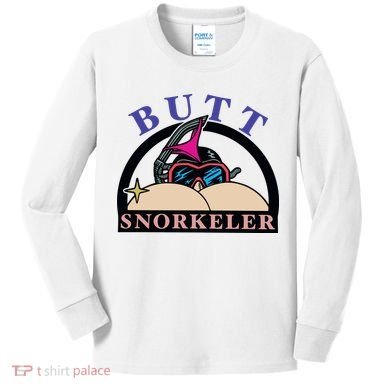 Butt Snorkeler Kids Long Sleeve Shirt
