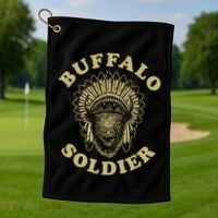 Buffalo Soldier Golf Towel thumb 1