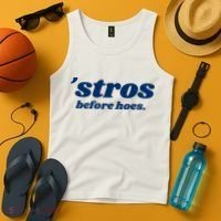 Baseball Stros Before Hoes Houston Tank Top thumb 4
