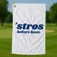 Baseball Stros Before Hoes Houston Golf Towel thumb 1