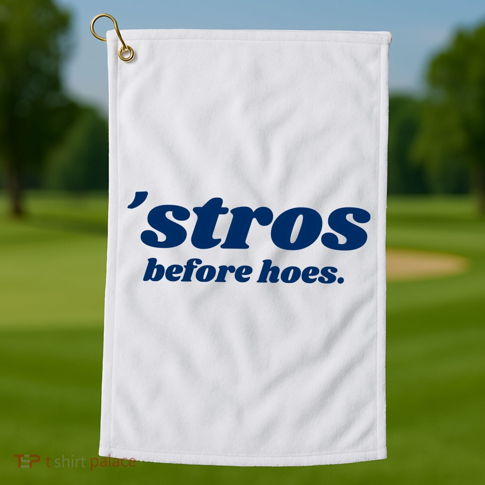 Baseball Stros Before Hoes Houston Golf Towel