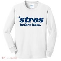 Baseball Stros Before Hoes Houston Kids Long Sleeve Shirt thumb 0