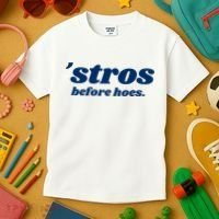 Baseball Stros Before Hoes Houston Kids T-Shirt thumb 3