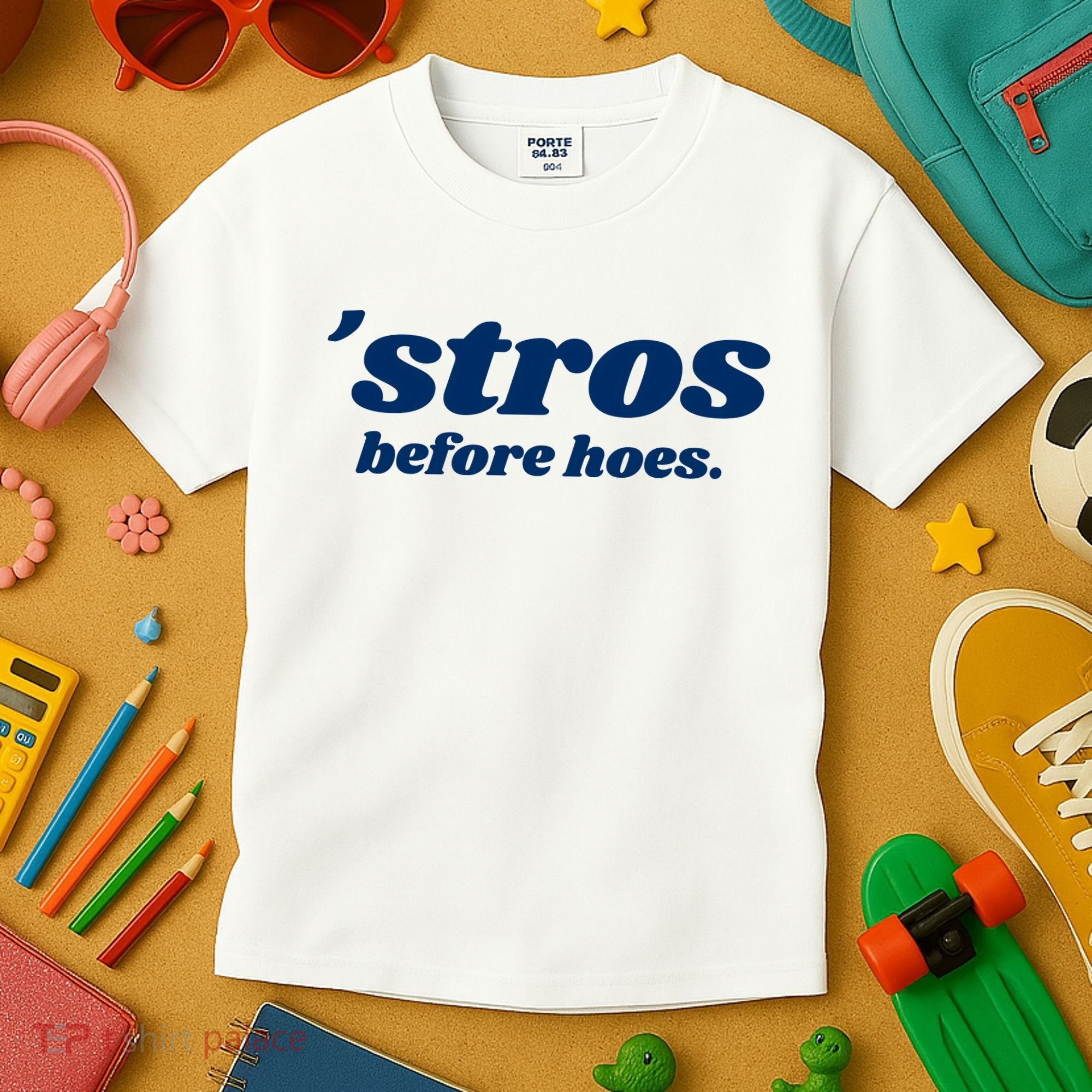 Baseball Stros Before Hoes Houston Kids T-Shirt