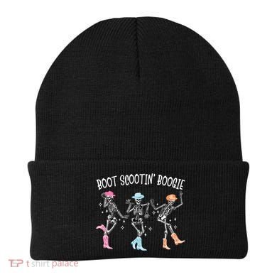 Boot Scootin Boogie Retro Western Skeleton Dancing Cow Gift Beanie