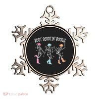 Boot Scootin Boogie Retro Western Skeleton Dancing Cow Gift Ornament thumb 0