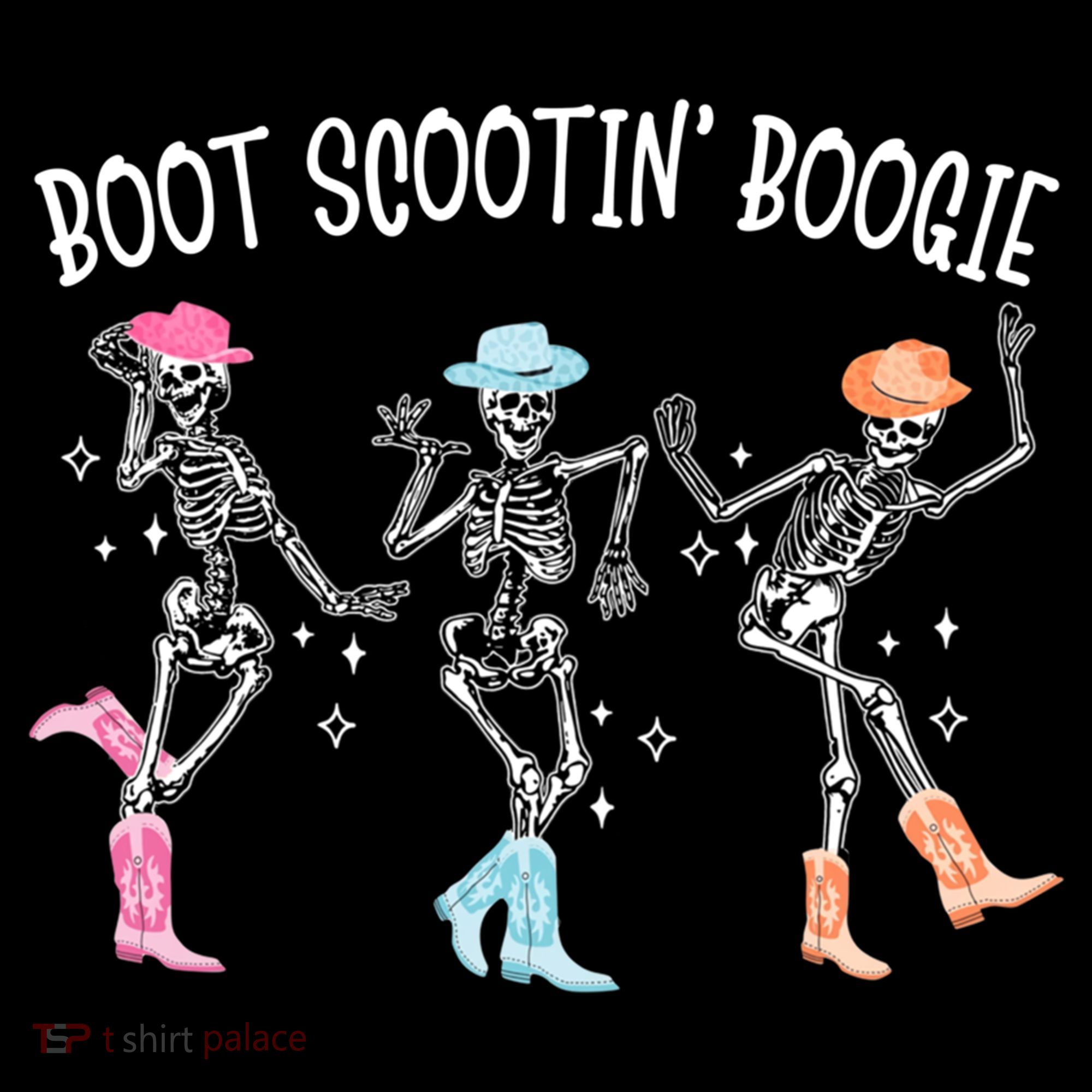 Boot Scootin Boogie Retro Western Skeleton Dancing Cow Gift Ornament
