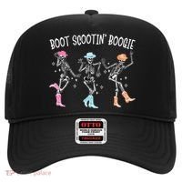 Boot Scootin Boogie Retro Western Skeleton Dancing Cow Gift Hat thumb 0