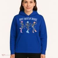 Boot Scootin Boogie Retro Western Skeleton Dancing Cow Gift Hoodie thumb 5