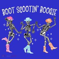 Boot Scootin Boogie Retro Western Skeleton Dancing Cow Gift Kids Sweatshirt thumb 2
