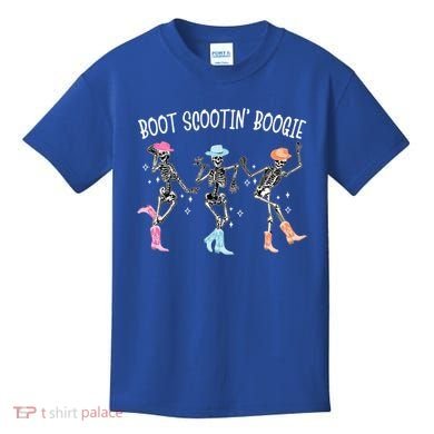 Boot Scootin Boogie Retro Western Skeleton Dancing Cow Gift Kids T-Shirt